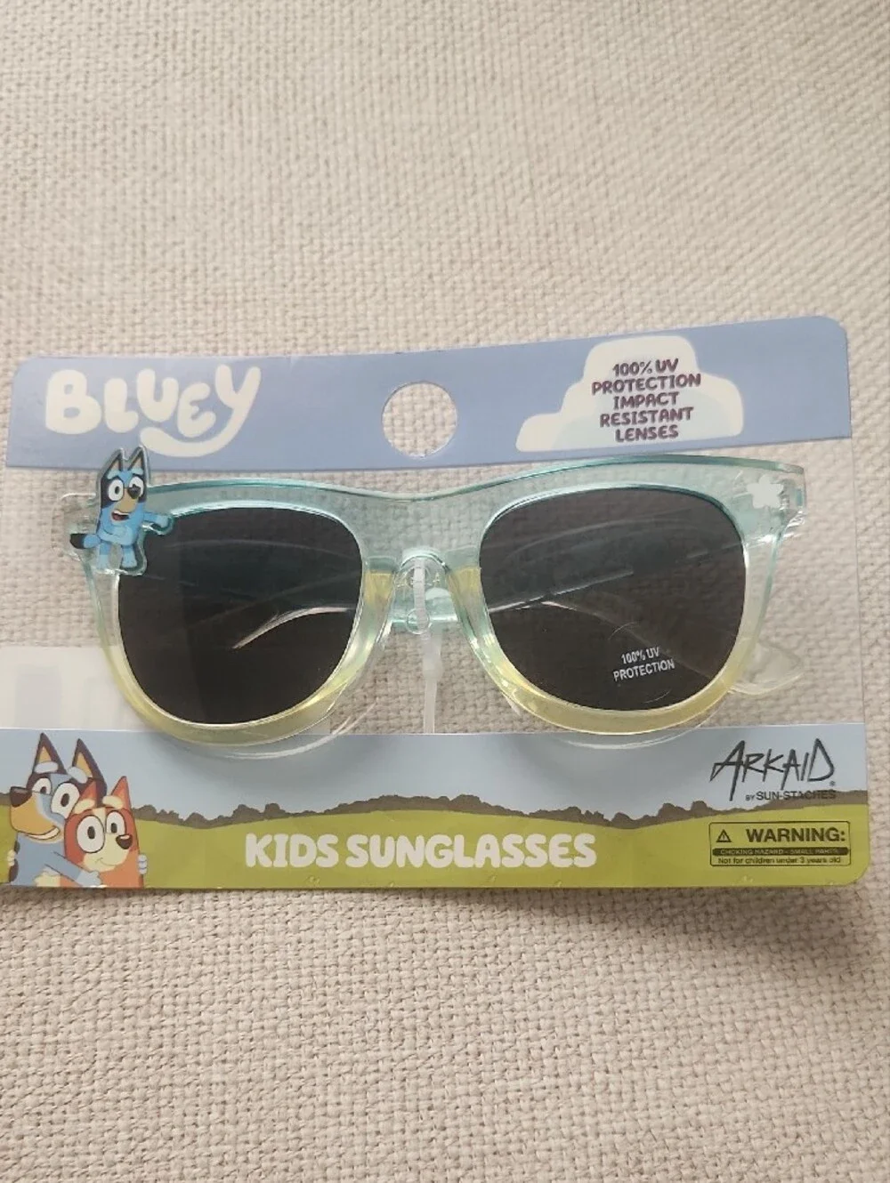 Arkaid Kids Sunglasses - Aqua to Pale Yellow Gradient